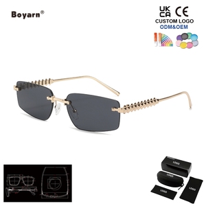 <span class=keywords><strong>Gafas</strong></span> de Sol Modernas Boyarn, Sin Montura, con Lentes Metálicas Degradadas, Estilo Urbano, Accesorio para Fotografía - Product Image 1