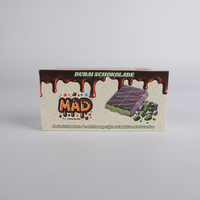 Boîte d'emballage avec fenêtre en PVC de qualité alimentaire en or de luxe avec logo personnalisé pour la manipulation de l'impression par stratification mate de barre de chocolat bonbon