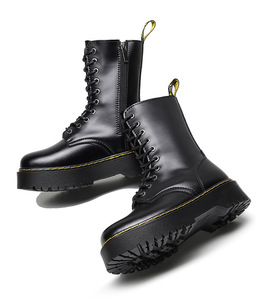 Nouvelles Bottines d’Hiver et d’Automne Antidérapantes à Talon Épais Pour <span class=keywords><strong>Femme</strong></span>, Bottes de Travail en Cuir Confortables et Tendance Nouvelle-Angleterre - Product Image 6