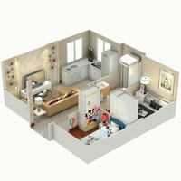 Cabine préfabriquée en bois extensible 3 en 1 prête à l'emploi, 40 pieds/20 pieds, pour entrepôt, magasin, villa, hôpital, toilettes faciles