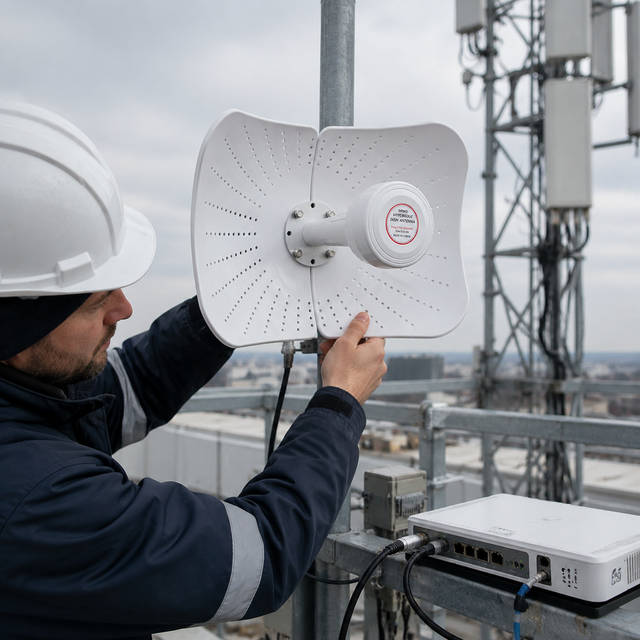 Hyperbolic Dish Antenna 1710-4290MHz 2x22dBi High Gain Outdoor Directional Parabolic 4G 5G Antenna