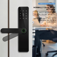 Serrures de porte intelligentes numériques électroniques avec poignée, compatibles avec l'application Tuya WiFi OEM, reconnaissance d'empreintes digitales biométriques, adaptées à diverses mortaises de serrures.