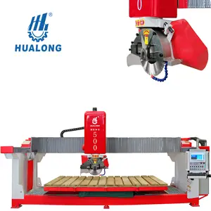 Hualong Stenen Machines Brug Zaag Voor Granieten Treden Marmeren Plaat Snijden Vensterbank Verplaatsen Gratis Cnc Brug Zaagmachine