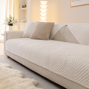 <b>Sofa</b> Cushions Solid Color 90-140cm Anti Slip <b>Sofa</b> <b>Cover</b> <b>For</b> All Seasons Thickened Seat Cushion White Khaki Light Gray Dark Gray - Product Image 4