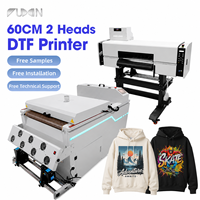 Imprimante DTF à double tête de 24 pouces (60 cm) de fabrication chinoise avec carte Hoson, agitateur de poudre et four, service en ligne 24h/24 et 7j/7