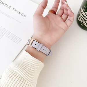 Correa de reloj Upro elegante para mujer, de cuero genuino, para Apple Watch S10 42mm 46mm, hebilla en forma de D de acero, correa de cuero delgada - Product Image 2