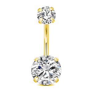 ASTM F136 14g cơ thể piercing đồ trang sức nút bụng piercing Đôi Đá Quý nút bụng Nhẫn rốn khuyên cho phụ nữ - Product Image 5