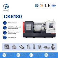 Tour CNC horizontal à un seul brocheur CK6180-1500, capacité moyenne, portée de coupe 800 mm, 11 kW, pour le tournage des métaux