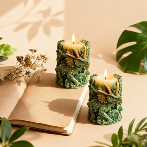 Moule en silicone créatif en forme de Triceratops pour bougie parfumée, artisanat artistique en relief DIY - Product Image 2