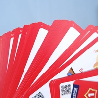 Boîte fabricant d'impression cartes à gratter personnalisées en relief parfum échantillon carte à jouer cartes Flash avec boîte pour enfants éducatifs