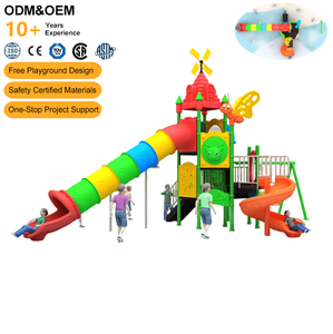 Équipement de jeu extérieur commercial pour enfants : Grand toboggan en plastique pour parc de jeux, aire de jeux pour enfants en plein air - Product Image 1