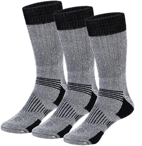 Wool-Nylon Knitted Crew Sports <b>Socks</b> Taiwan Made <b>Moisture</b> Wicking Durable Athletic Crew <b>Socks</b> for Active Fitness - Product Image 1