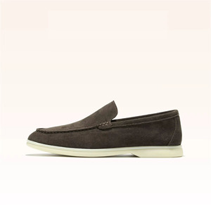 Mocassins en <span class=keywords><strong>daim</strong></span> pour hommes, chaussures décontractées à enfiler, bout rond, style minimaliste, semelle légère, coloris blanc, <span class=keywords><strong>beige</strong></span>, marron, marine, gris - Product Image 3