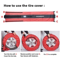 Dust Tyre Tire Car Spare Wheel Cover Waterproof Dust Tyre 600D Tire Cover For Promotion
