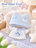 Vêtements de poupée en coton personnalisés de 10 cm, série Ange et Diable, ensemble de tenues de remplacement mignonnes