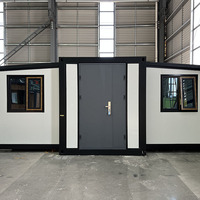 Maison conteneur préfabriquée de luxe, étanche, extensible et pliable, isolée, pour bureau de chantier