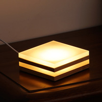 Veilleuse LED design Europe du Nord, base lumineuse pour vase ou aquarium, USB DC36V 3W, avec télécommande et bouton, à brancher
