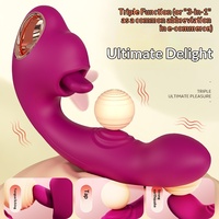 Vibrateur 3-en-1 pour stimulation de la langue, des lèvres et du point G – Masturbateur féminin pour adultes