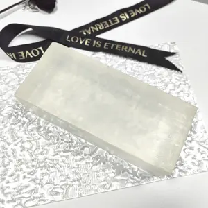 Base de sabão transparente feita à mão, base de sabão transparente de marca personalizada para lavar as lâminas de ferro, material primário para fazer sabão