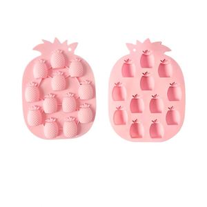 Molde de silicona para hielo con forma de piña, reutilizable y fácil de limpiar, ahorra espacio en el congelador para whisky, cócteles y bebidas frías - Product Image 1