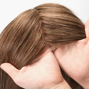 Maßgefertigtes Vollständig Handgeknüpftes Europäisches Haarsystem Gerades PU Mono Elastisches Netz 140% Damen Medizinische Perücke für Alopezie - Product Image 5