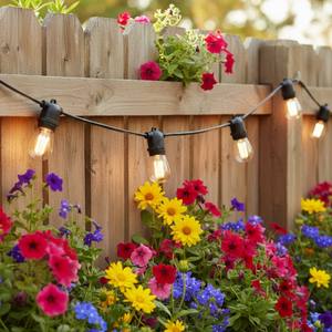 <span class=keywords><strong>Luces</strong></span> de Navidad para Boda, Cable Transparente de 48 pies (15 m), Bombilla <span class=keywords><strong>LED</strong></span> E27 S14, Impermeable, para Bar, <span class=keywords><strong>Patio</strong></span>, Jardín, Cafetería, Guirnalda de <span class=keywords><strong>Luces</strong></span> <span class=keywords><strong>LED</strong></span> - Product Image 5