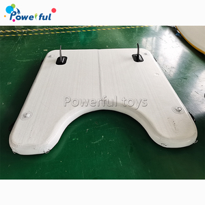 Plataforma de natación inflable de PVC de teca, plataforma <span class=keywords><strong>flotante</strong></span> con escalera, Isla inflable, punto en forma de U - Product Image 5