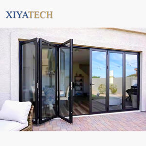 Acordeón plegable de aluminio para puertas de patio, diseño moderno, tamaño personalizado para villas, el mejor método de apertura plegable - Product Image 1