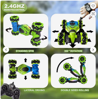 Voiture RC de cascade HOSHI 1611 2xBatteries 2.4G 1/24 avec contrôle par montre à capteur de geste, moteur sans noyau, rotation à 360°, véhicule jouet RC - Stock US