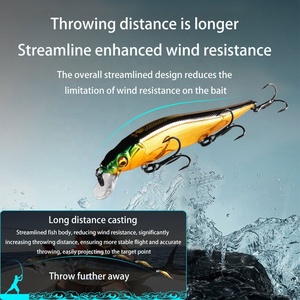 Chuyên Nghiệp Minnow Câu Cá Lure 9.8Cm 10G SP Dive 1.2M-2.1M Nhân Tạo Nhựa Mồi Predator Giải quyết Minnow Wobbler Lures - Product Image 4