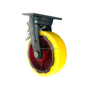 Roue pivotante robuste en nylon de 1 tonne pour chariot, roulettes de qualité supérieure sans frein, avec protections filetées, dureté moyenne/extra dure