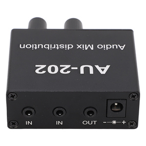 Mini <strong>Audio</strong> Distribution Mixer 2 in 2 Out Stereo Magnifier Distributor with Power Adapter 100-240V EU Plug - Product Image 3