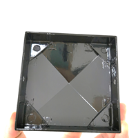 Tapa de Aluminio Negra sin Borde para Poste de Cerca Cuadrado
