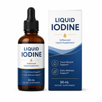 Gouttes d'iodure de potassium à marque privée avec 100 % de sélénium DV pour la fonction thyroïdienne et le soutien immunitaire – Complément alimentaire