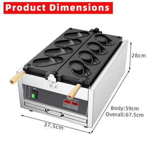 Электрическая коммерческая вафельница для вафель в форме кроксов, профессиональная машина для приготовления закусок, вафельница в форме обуви Crocs - Product Image 1