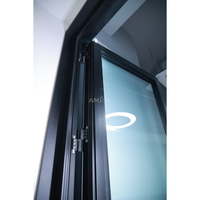 AS2047 Portes d'entrée cassées thermiques personnalisées à efficacité énergétique Porte battante en aluminium Portes françaises résidentielles en verre