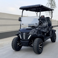 Kereta Golf Listrik 4 Kursi dengan Kaca Spion OEM Lebar untuk Jalan Umum