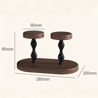 Distributeur de gobelets jetables en bois de noyer, support de gobelets en papier pour table de café, organisateur de gobelets à thé et à café, support de rangement