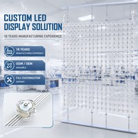 Rideau lumineux à pixels LED haute densité 18*18, 324 pixels SMD3535 DC12V IP67, affichage multimédia