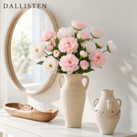 Bunga Peony Sutra Buatan Dallisten Grosir 3 Kuntum, Peony Palsu untuk Buket Pernikahan, Rangkaian Bunga Rumah, Pasokan Grosir