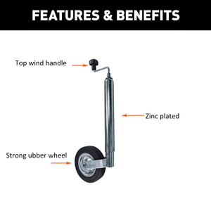 Gato de esquina de <span class=keywords><strong>rueda</strong></span> <span class=keywords><strong>jockey</strong></span> de zinc de <span class=keywords><strong>48mm</strong></span> con <span class=keywords><strong>rueda</strong></span> de goma - Product Image 4