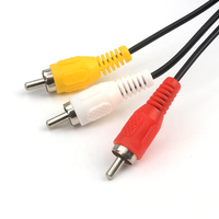 Câble 3RCA mâle à mâle de 3 pieds reliant les composants audio-vidéo Câble AV Câble RCA pour Home Cinéma, Systèmes Stéréo