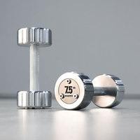 Ensemble d'haltères Smartfit de haute qualité en chrome dur, haltères chromées de 2,5 kg à 100 kg (5 lb à 220 lb), haltères en acier pleine taille pour poids libres