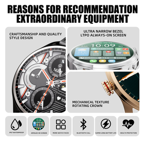 Reloj Inteligente DF SK512025 con Pantalla AMOLED de 1.43 Pulgadas, Llamadas Bluetooth, Resistente al Agua, Monitor de Ritmo Cardíaco, Reloj Deportivo para Hombre con 3 Correas - Product Image 3