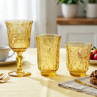 Verre à vin rouge classique vintage en cristal épais, fait main, style rétro européen, 225 ml, compatible lave-vaisselle