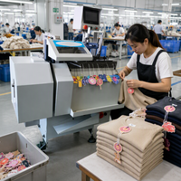 Machine à nouer les étiquettes de vêtements à grande vitesse, machine à enfiler les cordons d'étiquettes, machine à enfiler les cordons élastiques en nylon pour étiquettes de vêtements