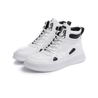Nouvelles chaussures blanches en velours, chaussures de skate à tige haute pour hommes, légères et confortables, chaussures de sport décontractées pour hommes, chaussures en coton pour hommes
