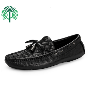 Zapatos de Hombre 100% Cuero Vacuno, Mocasines Trenzados de Alta Calidad, Reversibles, Planos y de Lujo, Fabricación OEM - Product Image 5