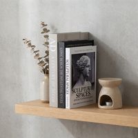 Lot de 3 boîtes de rangement magnétiques ouvrables en forme de faux livre, décoratives avec impression artistique, pour table basse, étagère et ornement de maison