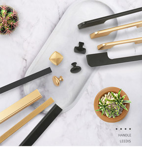 Jaya Đen Tủ Xử Lý Vàng Ngăn Kéo Kéo Hiện Đại Brass Dài Xử Lý Cho Đồ Nội Thất Nhà Bếp Trượt Tay Nắm Cửa Phần Cứng - Product Image 2